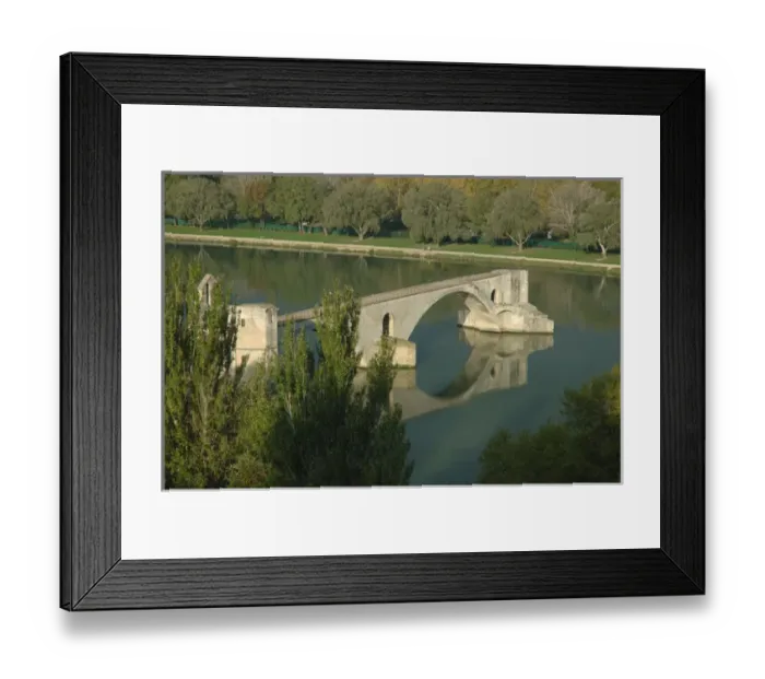 Framed Print : 03. France, Avignon, Provence, Saint Benezet bridge over Rhone River