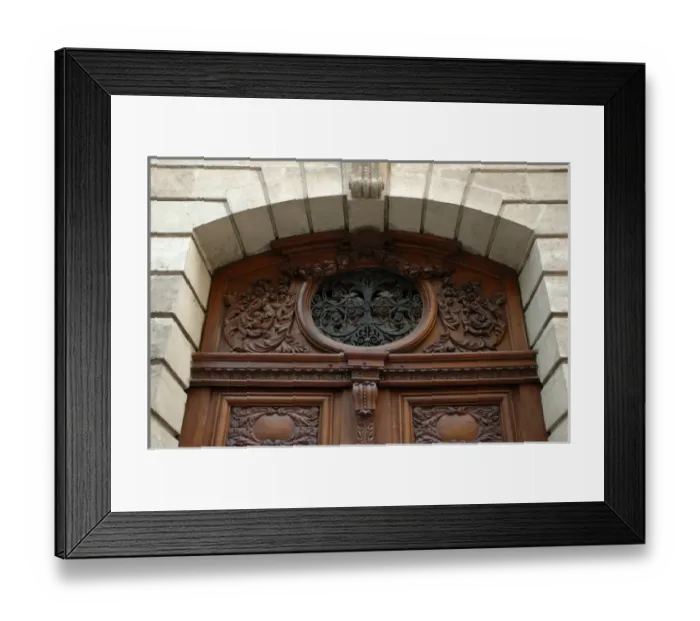 Framed Print : 03. France, Avignon, Provence, ornately carved wooden doors with oval iron work Framed Print : 03. France, Avignon, Provence, ornately carved wooden doors with oval iron work