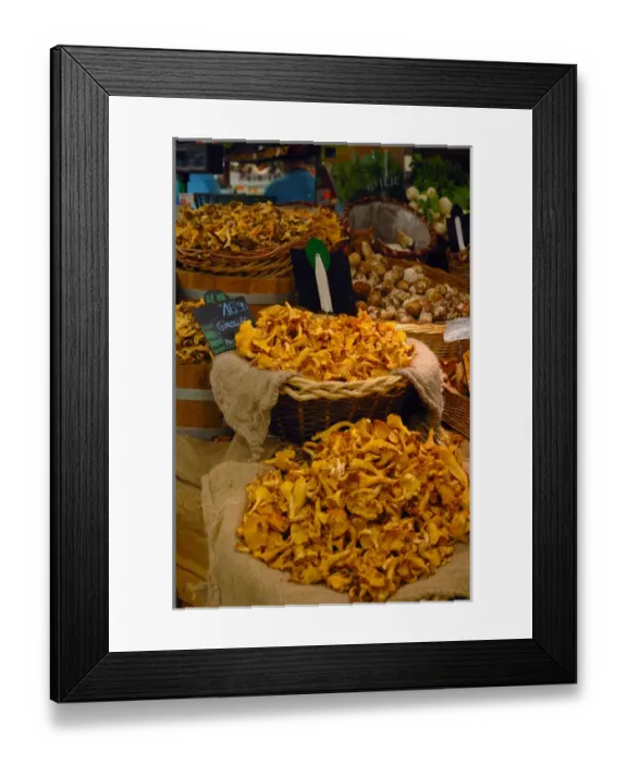 Framed Print : 03. France, Avignon, Provence, mushrooms at indoor market