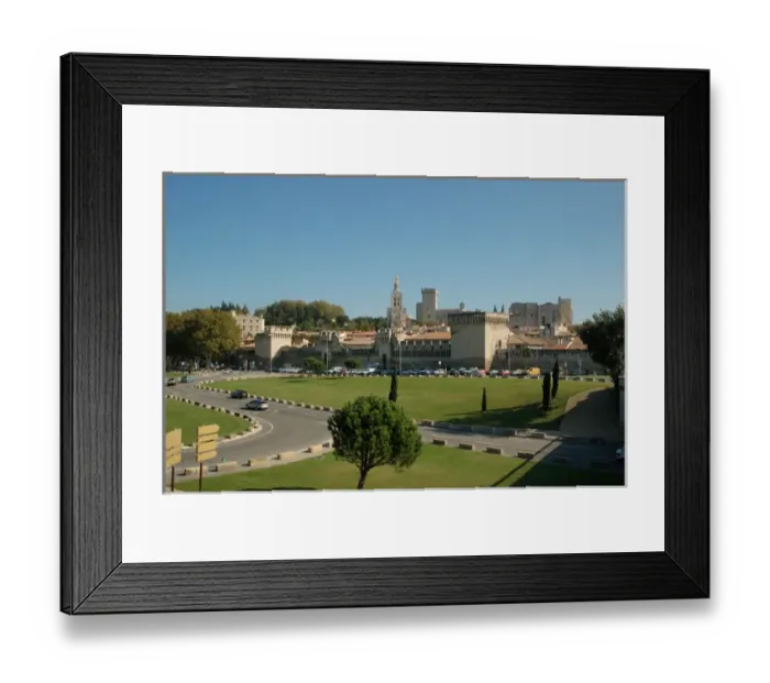 Framed Print : 03. France, Avignon, Provence, ramparts surrounding city and Papal Palace Framed Print : 03. France, Avignon, Provence, ramparts surrounding city and Papal Palace