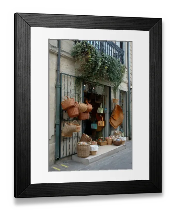 Framed Print : 03. France, Languedoc-Roussillon, Uzes, basket shop (Editorial Usage Only) Framed Print : 03. France, Languedoc-Roussillon, Uzes, basket shop (Editorial Usage Only)