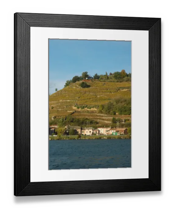 Framed Print : 03. France, Rhone-Alps, Condrieu, small town along Rhone River Framed Print : 03. France, Rhone-Alps, Condrieu, small town along Rhone River