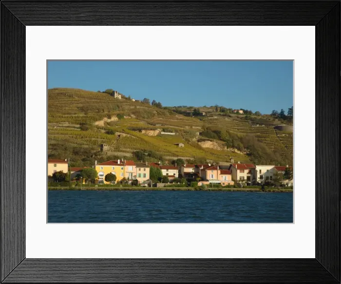 Framed Print : 03. France, Rhone-Alps, Condrieu, small town along Rhone River Framed Print : 03. France, Rhone-Alps, Condrieu, small town along Rhone River