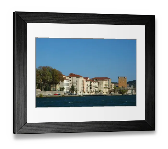 Framed Print : 03. France, Vienne, private buildings along the Rhone River Framed Print : 03. France, Vienne, private buildings along the Rhone River