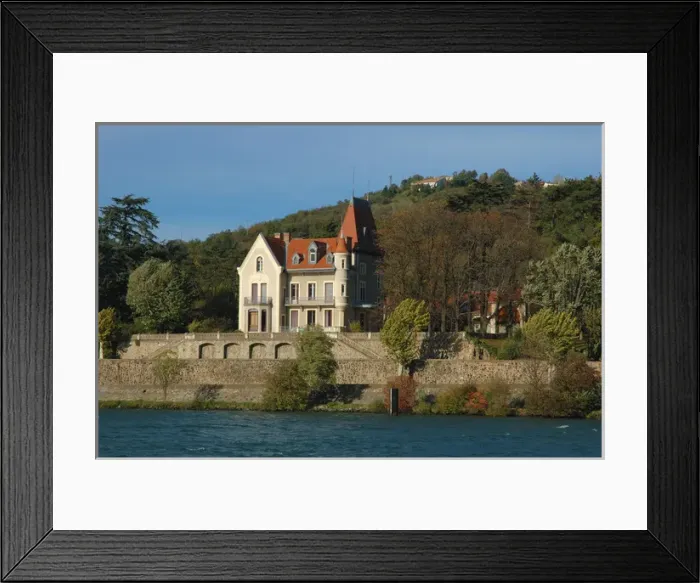 Framed Print : 03. France, Vienne, private home along the Rhone River (Editorial Usage Only) Framed Print : 03. France, Vienne, private home along the Rhone River (Editorial Usage Only)