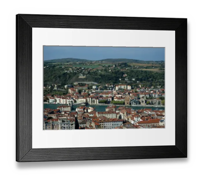 Framed Print : 03. France, Vienne, aerial view of city