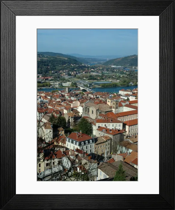 Framed Print : 03. France, Vienne, aerial view of city Framed Print : 03. France, Vienne, aerial view of city