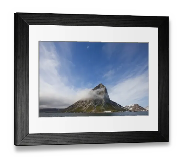Framed Print : Norway, Svalbard, Spitsbergen Island, Gnal Odden aAScreaming Rockaa mountain