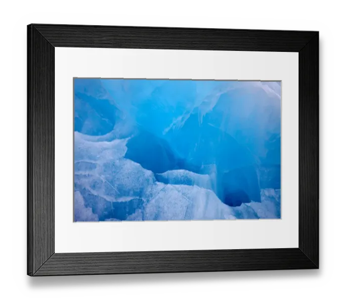 Framed Print : Norway, Svalbard, Spitsbergen, Deep blue iceberg floating near face of Lilliehook