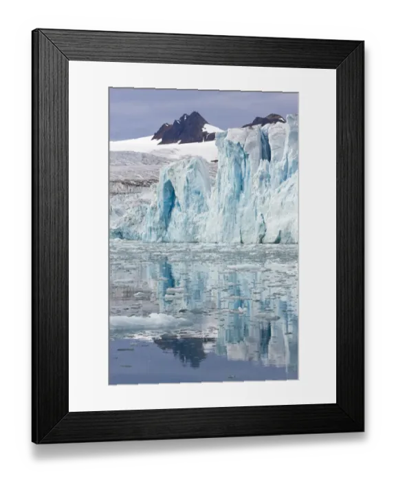 Framed Print : Norway, Svalbard, Spitsbergen, Icebergs floating near face of Lilliehook Glacier Framed Print : Norway, Svalbard, Spitsbergen, Icebergs floating near face of Lilliehook Glacier