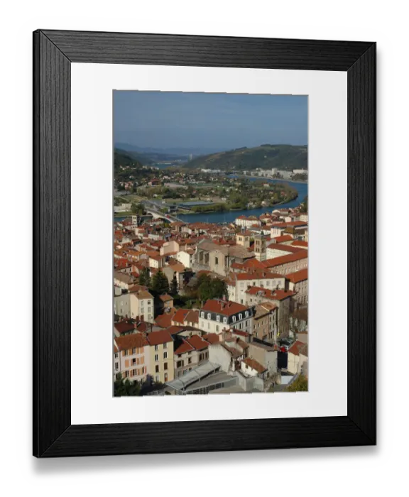 Framed Print : 03. France, Vienne, aerial view of city