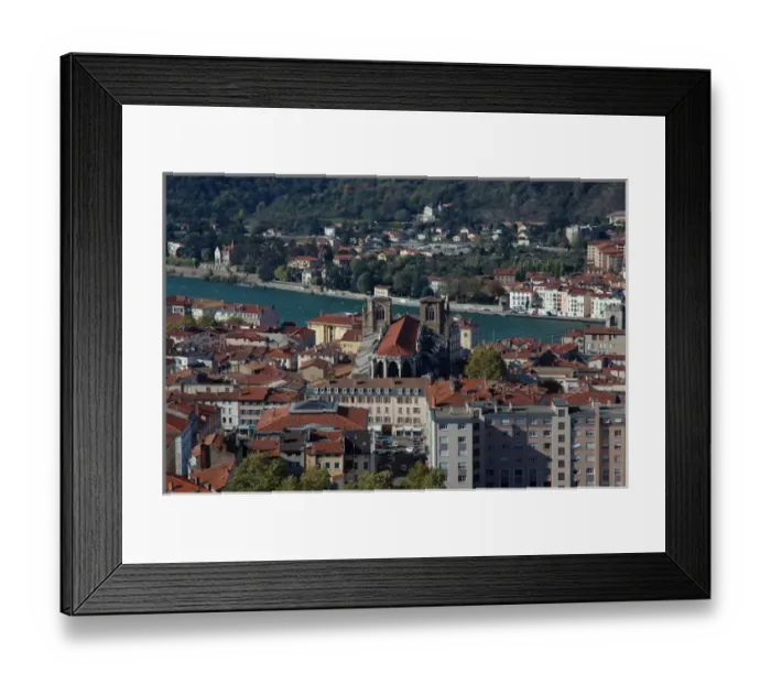 Framed Print : 03. France, Vienne, aerial view of St. Maurice Cathedral Framed Print : 03. France, Vienne, aerial view of St. Maurice Cathedral