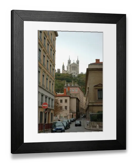 Framed Print : 03. France, Rhone-Alps, Lyon, view from Vieux Lyon of Basilique Notre-Dame de Fourviere Framed Print : 03. France, Rhone-Alps, Lyon, view from Vieux Lyon of Basilique Notre-Dame de Fourviere