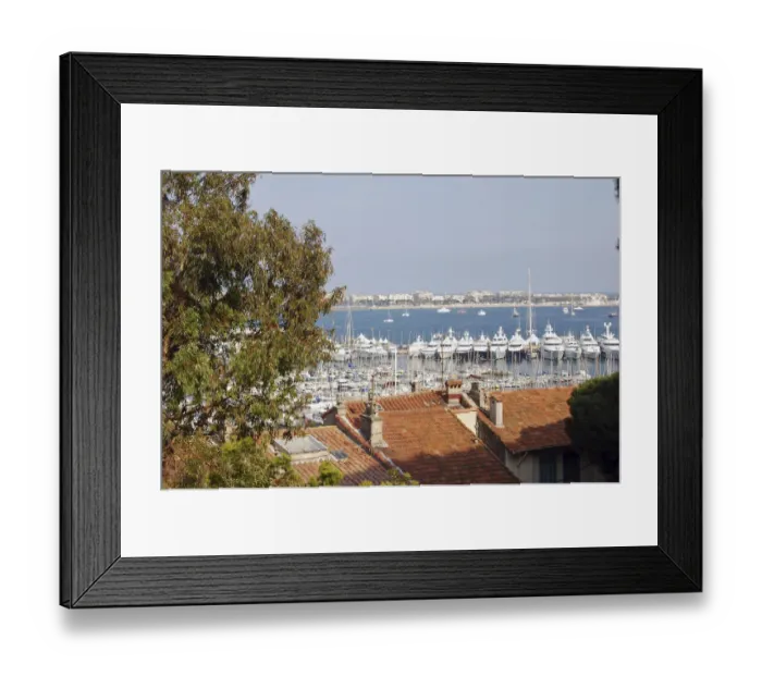 Framed Print : France, Cannes. View of Vieux Port from Le Suquet Framed Print : France, Cannes. View of Vieux Port from Le Suquet