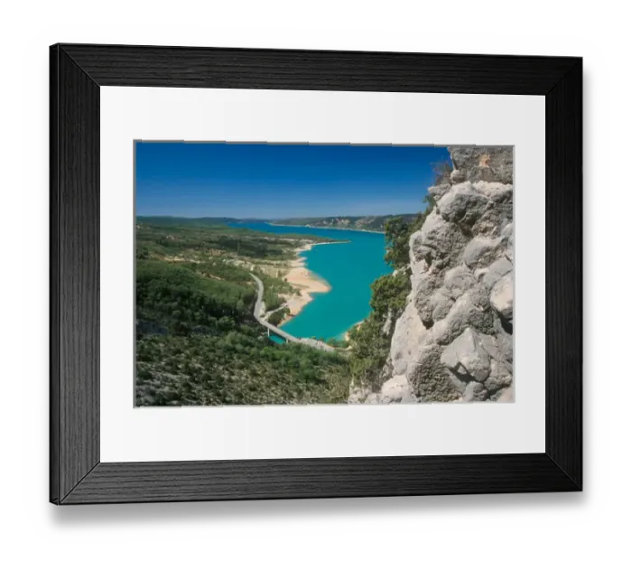 Framed Print : France, Canyon of Verdon - Lac de St. Croix (Lake St. Croix), at the entrance of Framed Print : France, Canyon of Verdon - Lac de St. Croix (Lake St. Croix), at the entrance of