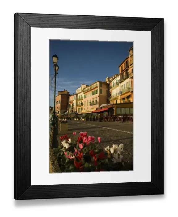 Framed Print : Beautiful marina area in beautiful morning light. Villefranche sur Mer near Nice Framed Print : Beautiful marina area in beautiful morning light. Villefranche sur Mer near Nice