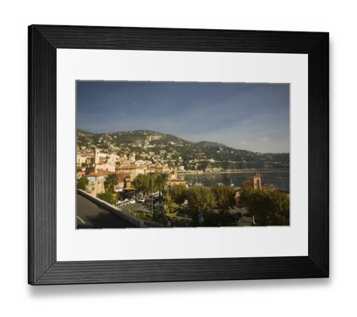 Framed Print : View of town from La Citadelle at Villefranche. Near Nice in the South of France Framed Print : View of town from La Citadelle at Villefranche. Near Nice in the South of France