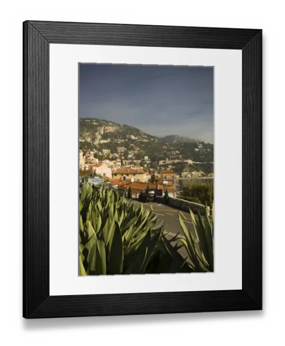 Framed Print : View of town from La Citadelle at Villefranche. Near Nice in the South of France Framed Print : View of town from La Citadelle at Villefranche. Near Nice in the South of France