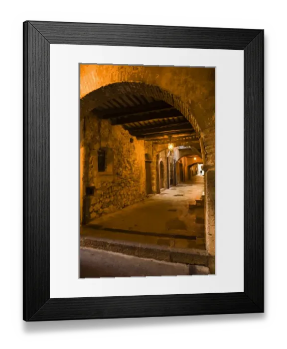 Framed Print : Tunnel walkways of Villefranche near Nice in the South of France Framed Print : Tunnel walkways of Villefranche near Nice in the South of France