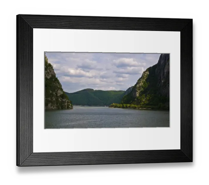 Framed Print : Cruising down the Danube River, throught the Kazan gorge of the Iron Gate throught Framed Print : Cruising down the Danube River, throught the Kazan gorge of the Iron Gate throught