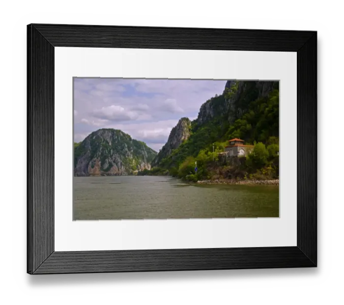 Framed Print : Cruising down the Danube River, throught the Kazan gorge of the Iron Gate throught Framed Print : Cruising down the Danube River, throught the Kazan gorge of the Iron Gate throught