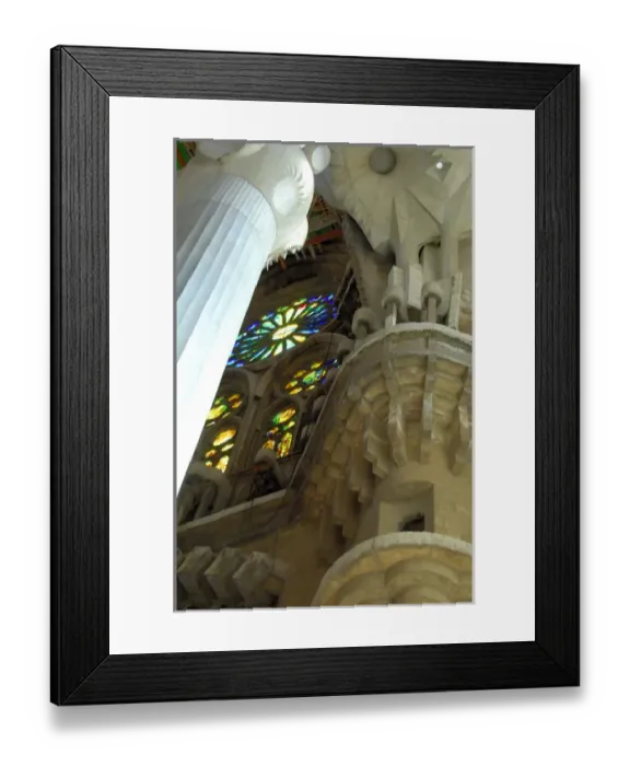 Framed Print : Europe, Spain, Catalunya, Barcelona. Sagrada Familia, architecture by Antoni Gaudi