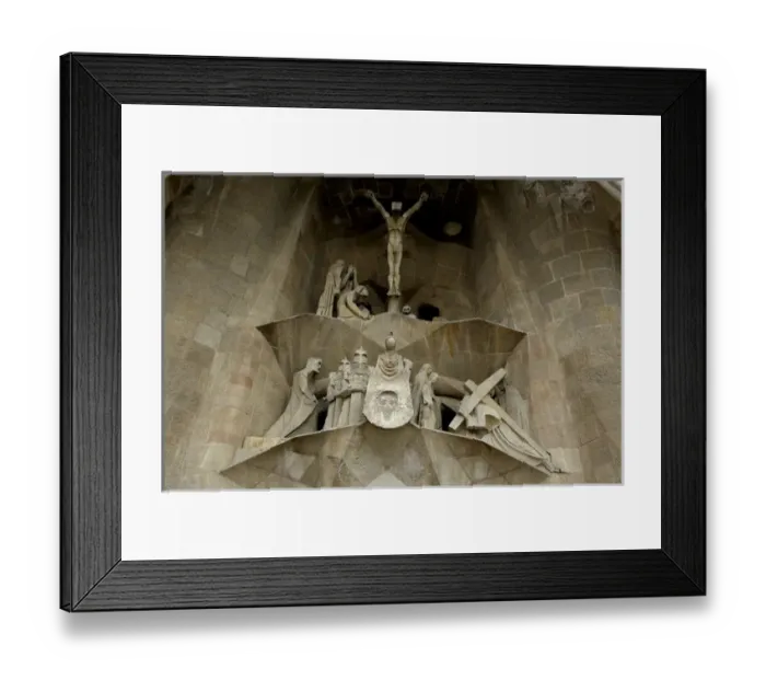 Framed Print : Europe, Spain, Catalunya, Barcelona. Sagrada Familia, architecture by Antoni Gaudi (1852-1926)