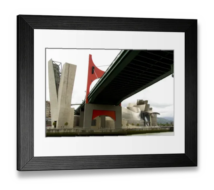 Framed Print : Spain, Bilbao. Guggenheim Museum along the Nervion river