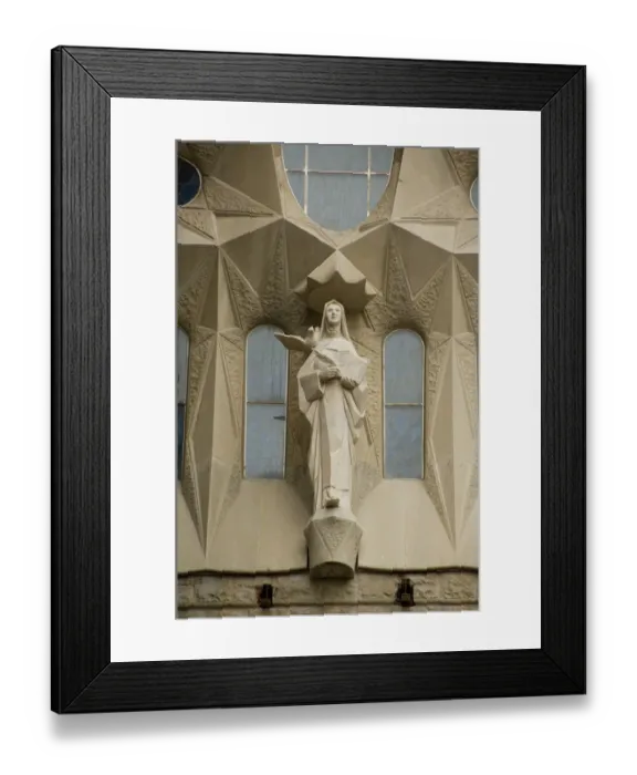 Framed Print : Spain, Barcelona. Gaudis La Sagrada Familia, Nativity Facade detail