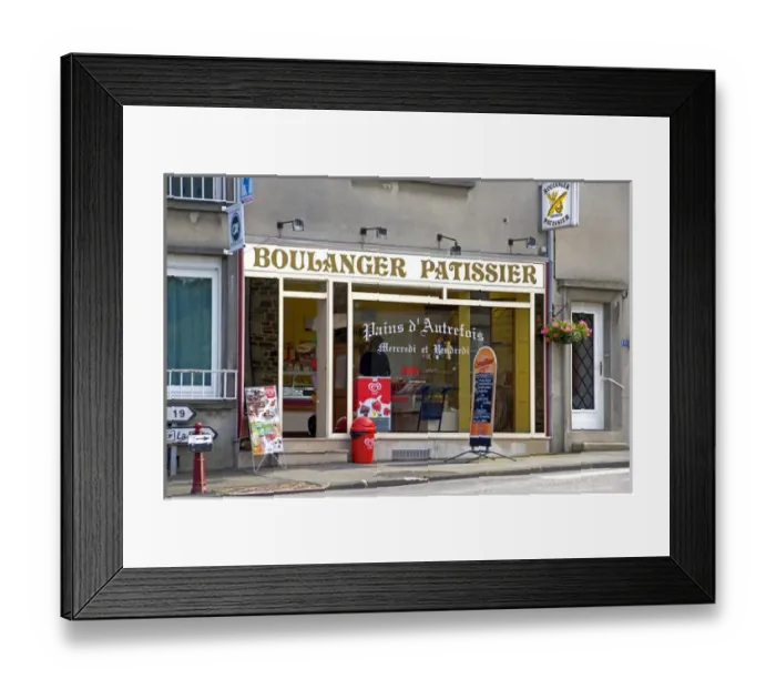 Framed Print : A french bakery at Pont-Farcy in the region of Basse-Normandie, France Framed Print : A french bakery at Pont-Farcy in the region of Basse-Normandie, France
