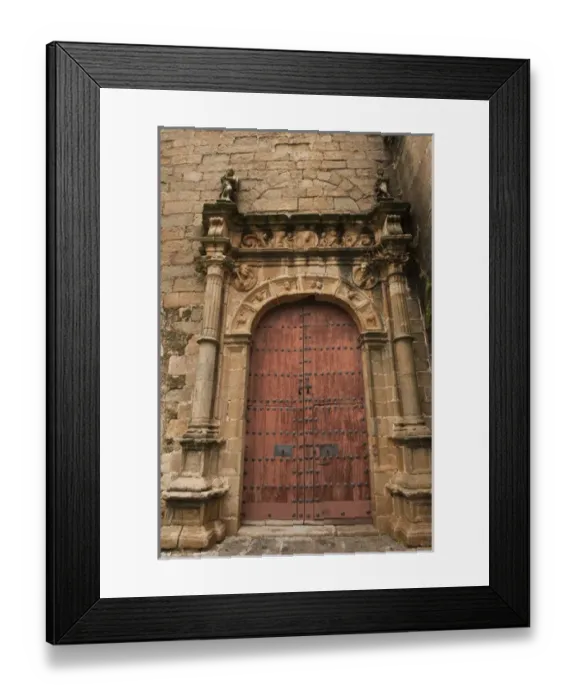 Framed Print : Old Stone Buildings Plaza de Santa Maraaa Historic Centre of Caceres Framed Print : Old Stone Buildings Plaza de Santa Maraaa Historic Centre of Caceres