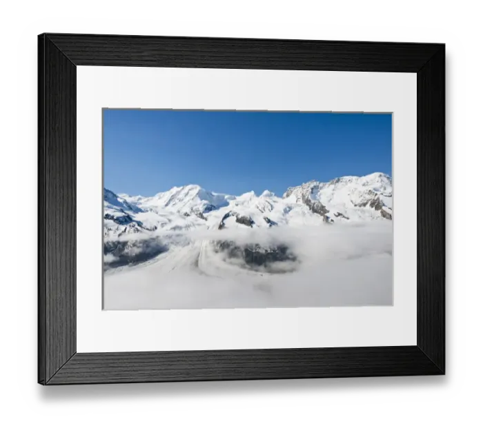 Framed Print : Gornergrat Peak, Switzerland. Monte Rosa Massif from Gronergrat