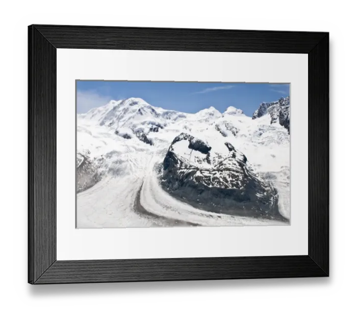 Framed Print : Gornergrat Peak, Switzerland. Monte Rosa Massif from Gronergrat