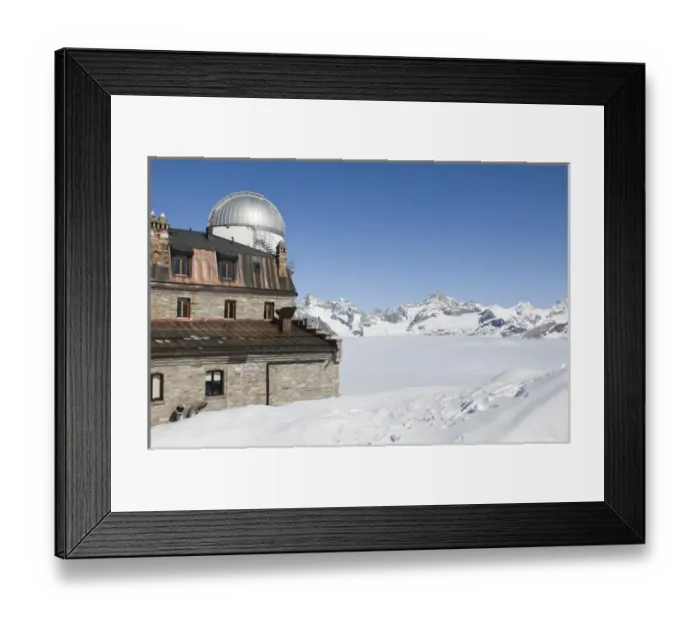 Framed Print : Gornergrat Peak, Switzerland. Observatory at summit of Gronergrat