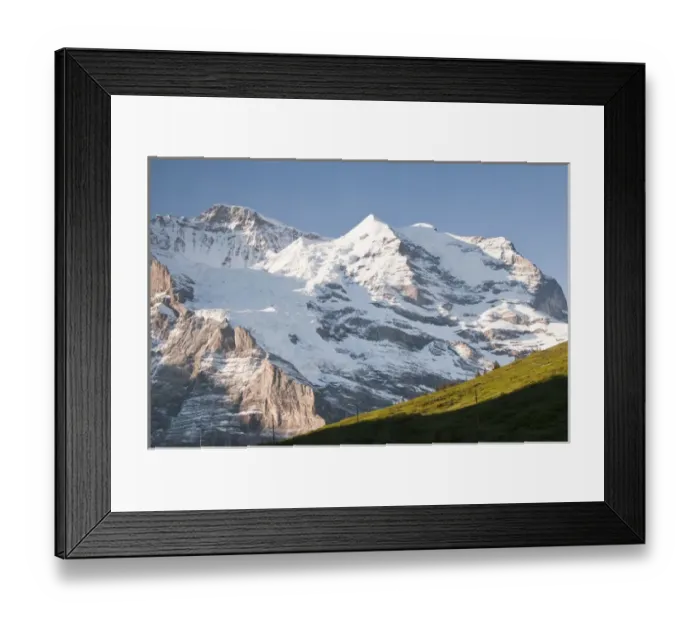 Framed Print : Jungfrau Region, Switzerland. Jungfrau massif from Kleine Scheidegg Framed Print : Jungfrau Region, Switzerland. Jungfrau massif from Kleine Scheidegg