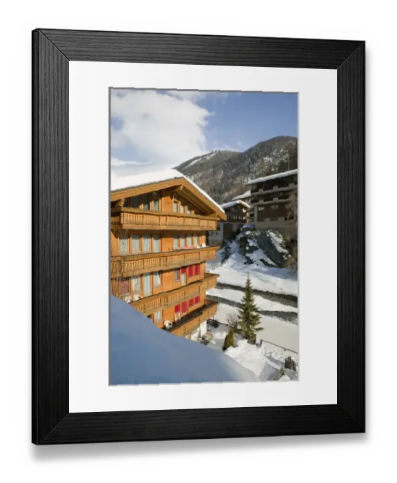 Framed Print : SWITZERLAND-Wallis / Valais-ZERMATT: Ski Lodge / Winter Framed Print : SWITZERLAND-Wallis / Valais-ZERMATT: Ski Lodge / Winter