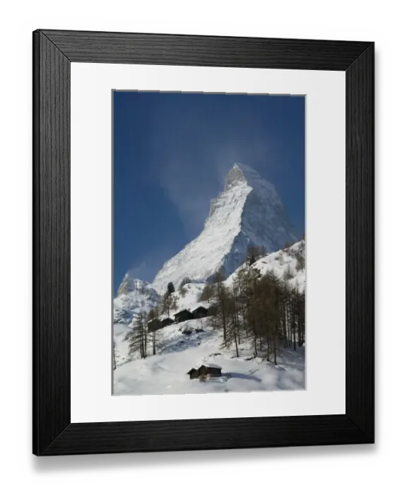Framed Print : SWITZERLAND-Wallis / Valais-ZERMATT: The Matterhorn / Morning / Winter Framed Print : SWITZERLAND-Wallis / Valais-ZERMATT: The Matterhorn / Morning / Winter