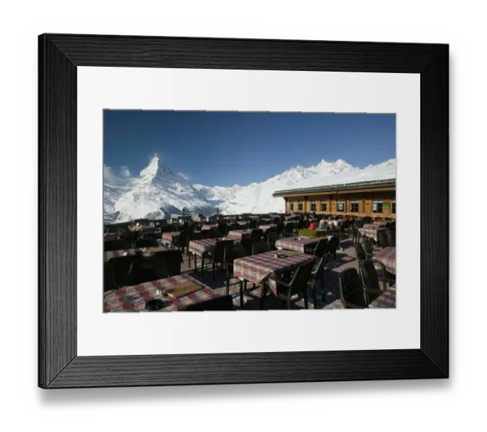 Framed Print : SWITZERLAND-Wallis / Valais-ZERMATT: Blauherd (el. 2571 meters) / Winter Blauherd Bergrestaurant Framed Print : SWITZERLAND-Wallis / Valais-ZERMATT: Blauherd (el. 2571 meters) / Winter Blauherd Bergrestaurant