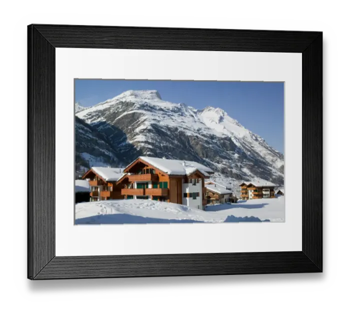 Framed Print : SWITZERLAND-Wallis / Valais-ZERMATT: Ski Chalet / Winter Framed Print : SWITZERLAND-Wallis / Valais-ZERMATT: Ski Chalet / Winter
