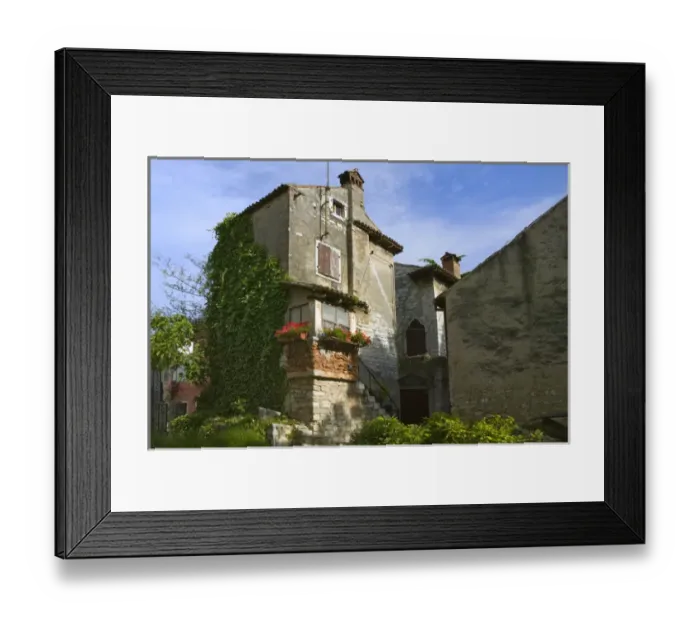 Framed Print : Historical buildings and cobbled street, Porec, Istria, Croatia Framed Print : Historical buildings and cobbled street, Porec, Istria, Croatia