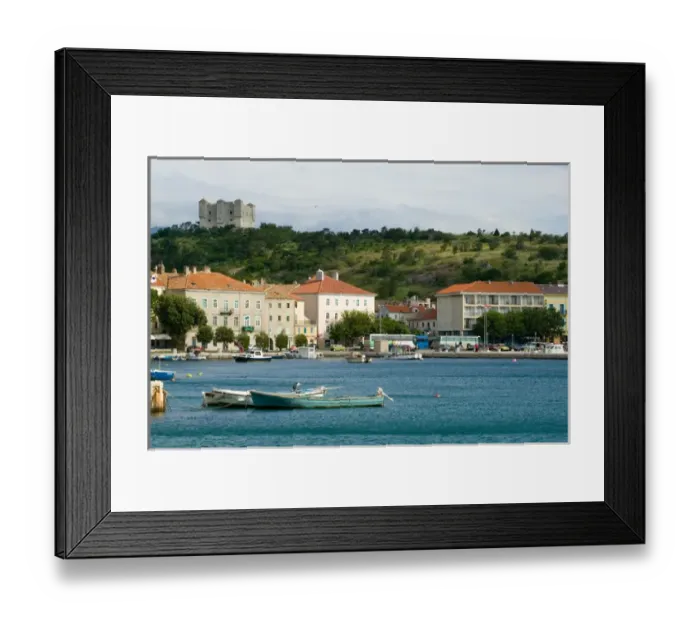 Framed Print : waterfront and Nehaj fortress, , senj, croatia, eastern europe. balkan, europe