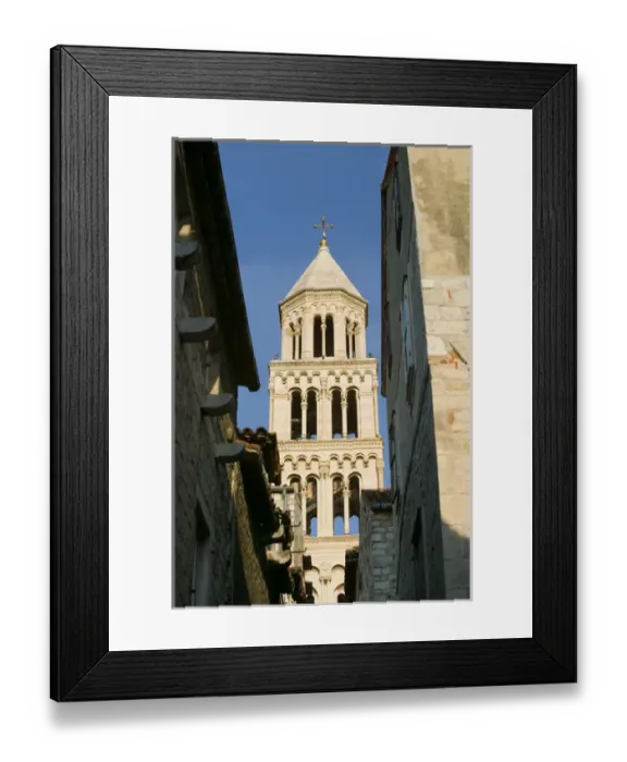 Framed Print : belltower of St. Domnius, split, croatia, eastern europe. balkan, europe