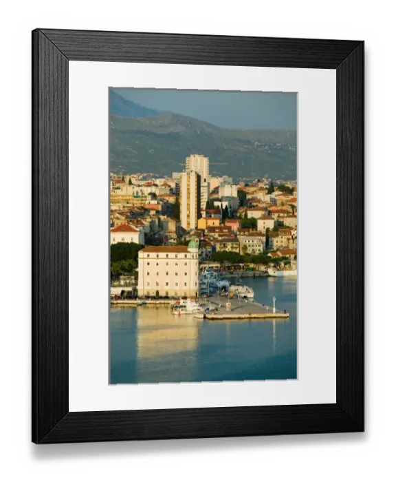 Framed Print : view of the city, split, croatia, eastern europe. balkan, europe Framed Print : view of the city, split, croatia, eastern europe. balkan, europe