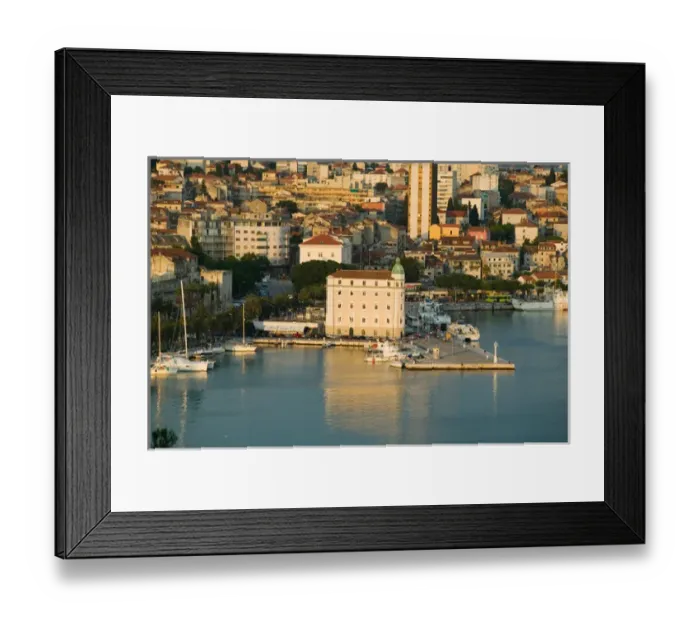 Framed Print : view of the city, split, croatia, eastern europe. balkan, europe Framed Print : view of the city, split, croatia, eastern europe. balkan, europe