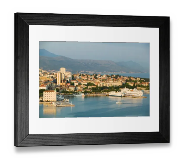 Framed Print : view of the city, split, croatia, eastern europe. balkan, europe Framed Print : view of the city, split, croatia, eastern europe. balkan, europe