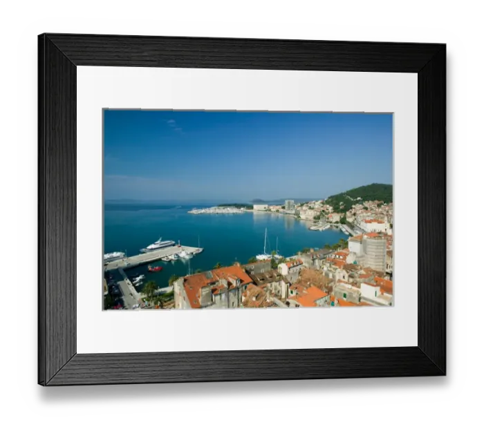 Framed Print : view of harbour, split, croatia, eastern europe. balkan, europe