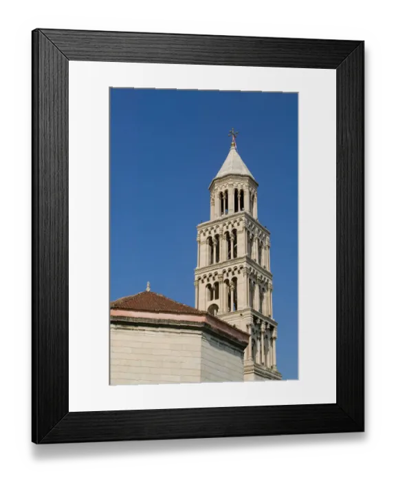Framed Print : belltower of St. Domnius, split, croatia, eastern europe. balkan, europe