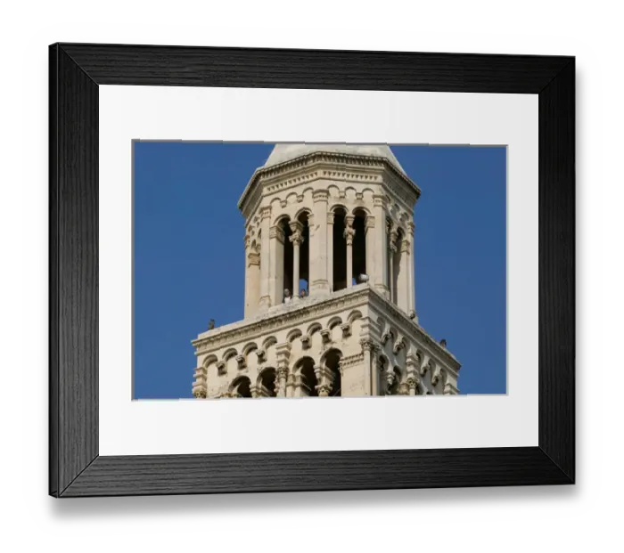 Framed Print : belltower of St. Domnius, split, croatia, eastern europe. balkan, europe