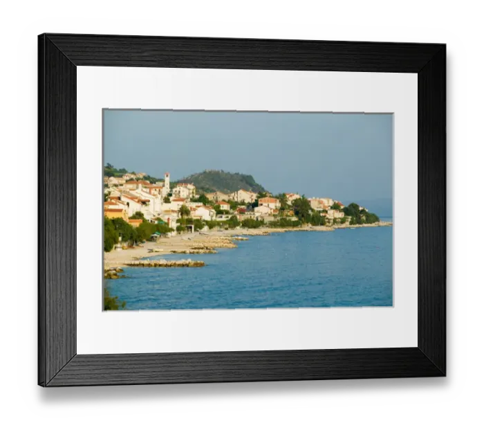 Framed Print : view of waterfront, split, croatia, eastern europe. balkan, europe