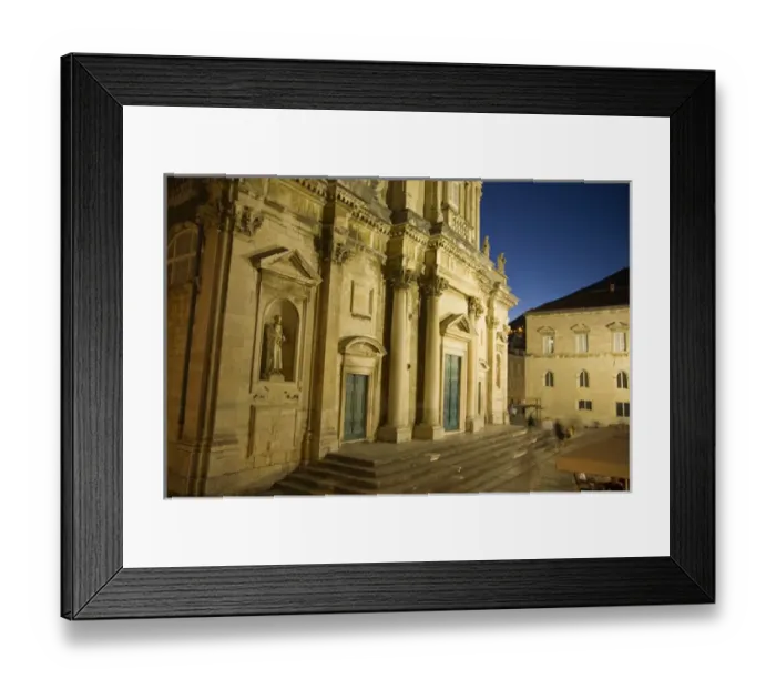 Framed Print : Walled City of Dubrovnik, Southeastern Tip of Croatia, Dalmation Coast, Adriatic Sea